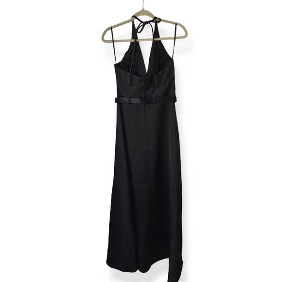 Scott McClintock Open Back Formal Long Dress Black Gown Size 8 Rhinestone Belt - Picture 6 of 9